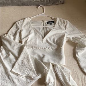 Lulu’s White Bell Sleeve Top